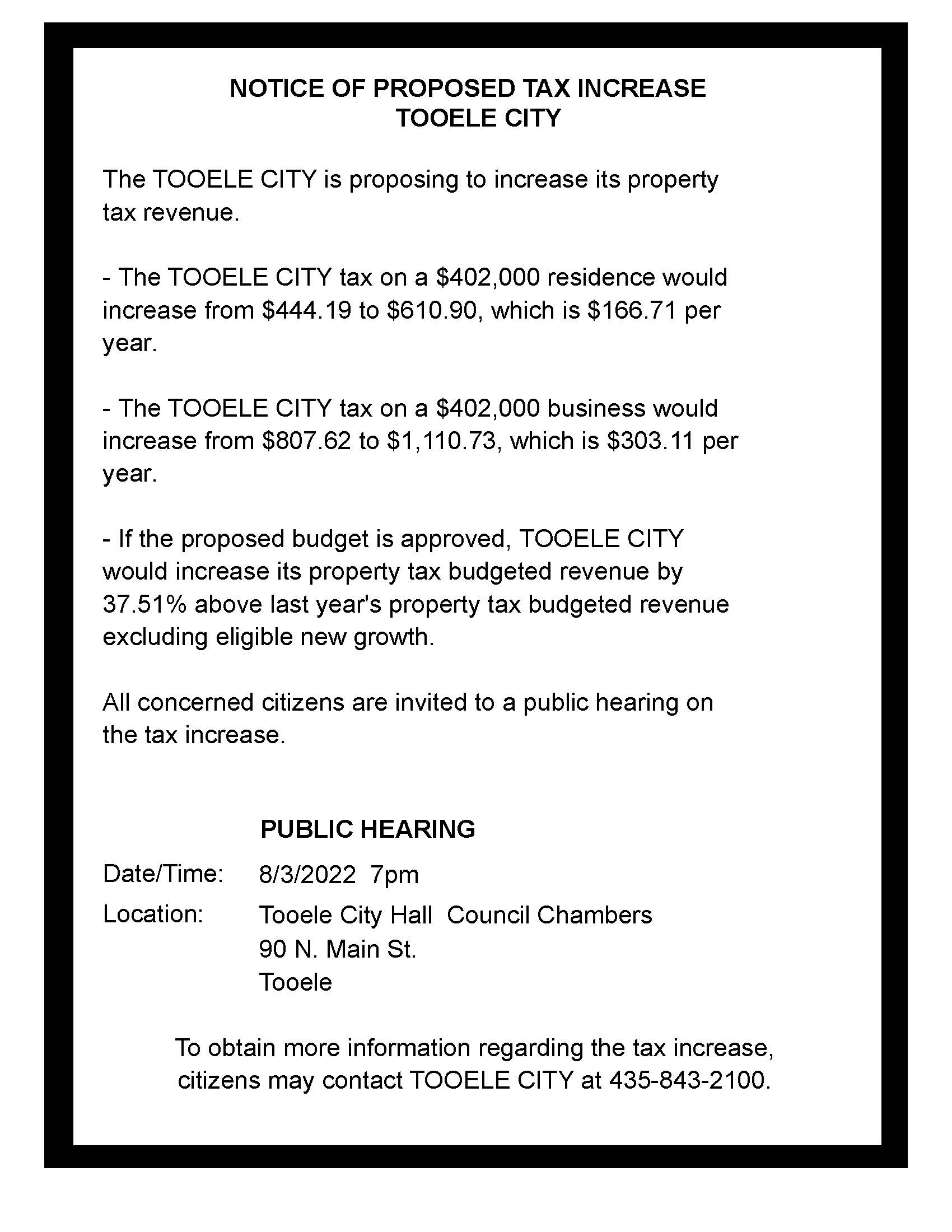 Property Tax Flyer